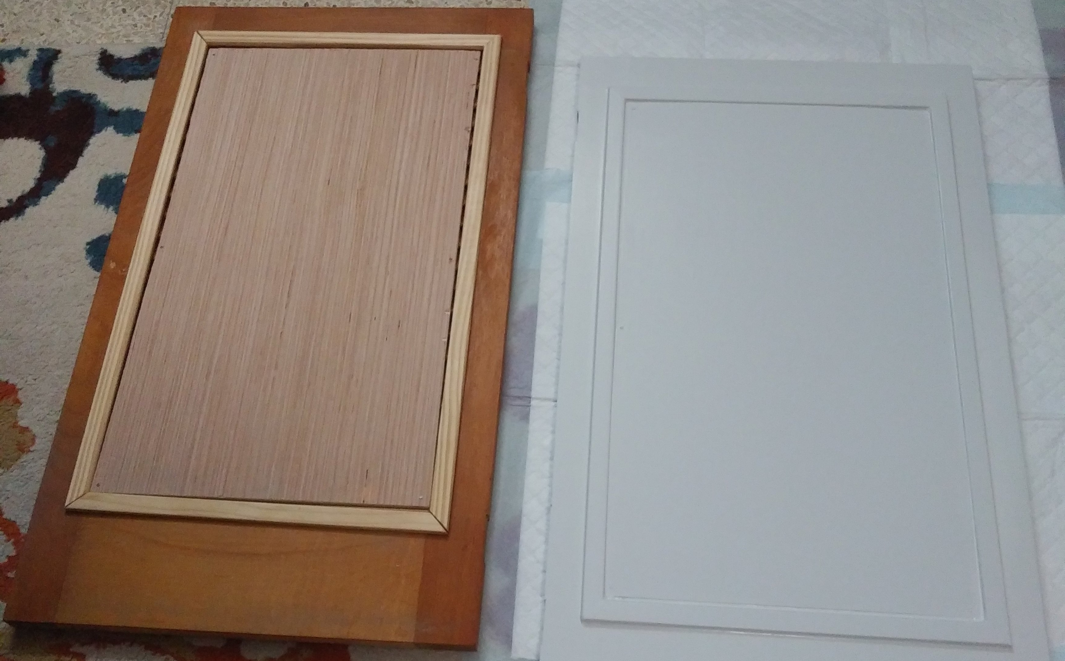 before and after louver door update