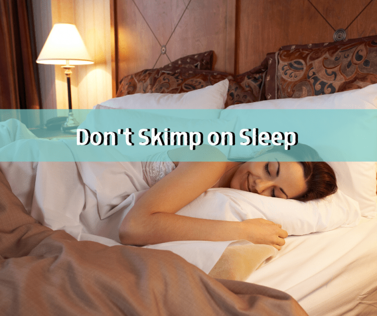 woman sleeping in hotel room