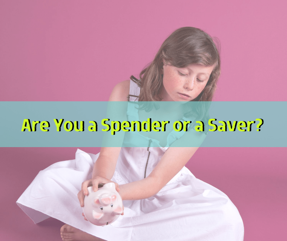 little girl emptying piggy bank - are you a saver or a spender?